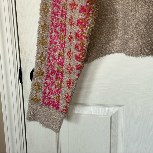 Natural Life Tan Fairisle Pullover Sweater 🆕 - Picture 5 of 11